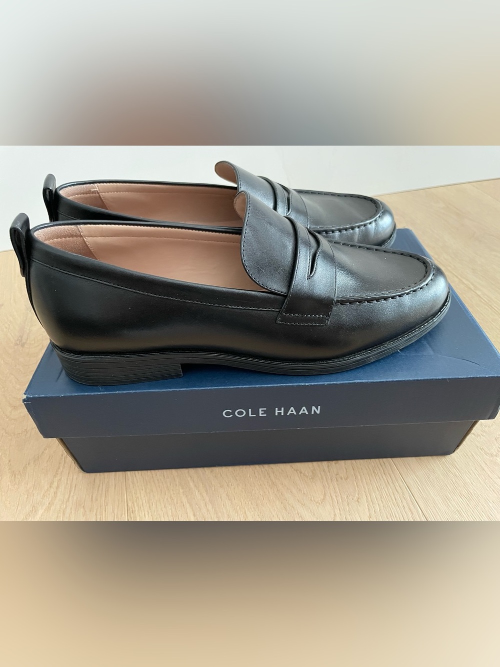Cole Haan Stassi Penny Loafer, Black Leather. Women’s Size 10.5 Brand New in Box